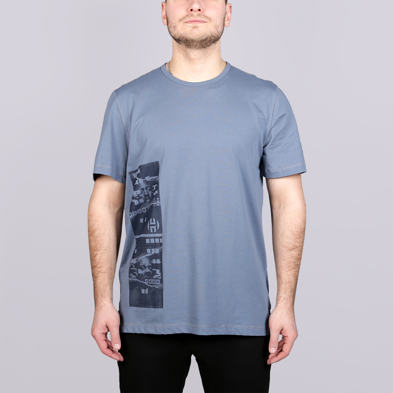 мужская голубая футболка adidas Harden Tee 2 CE7303 - цена, описание, фото 1
